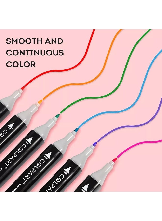 Dual-Tip Alcohol Marker Set – 120 Colors - Image 5