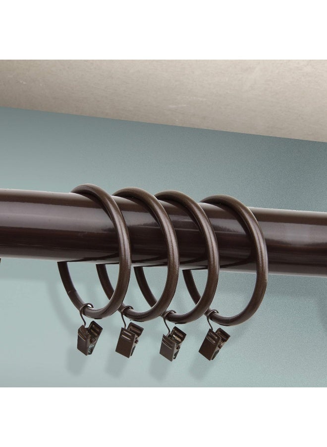 Rod Desyne 1931-07 2-1/2" Curtain Rings with Clip, Cocoa  6"x4"x4" - Image 2