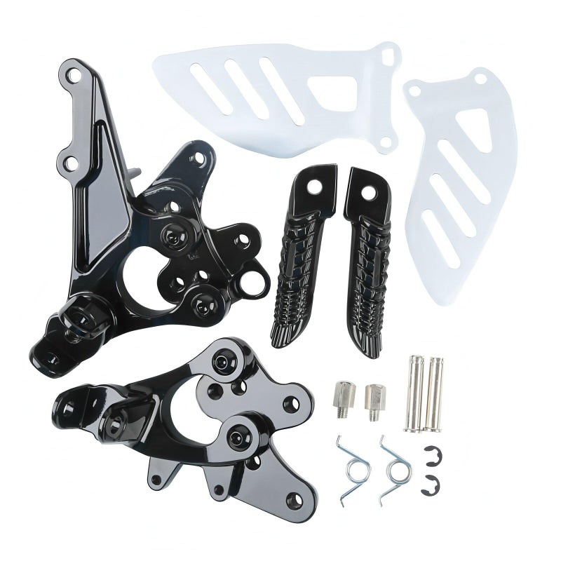 Motorcycles Black Front Rider Foot Pegs Footrest Bracket Fit For Suzuki GSXR 600 750 20112018 GSXR1000 20092016