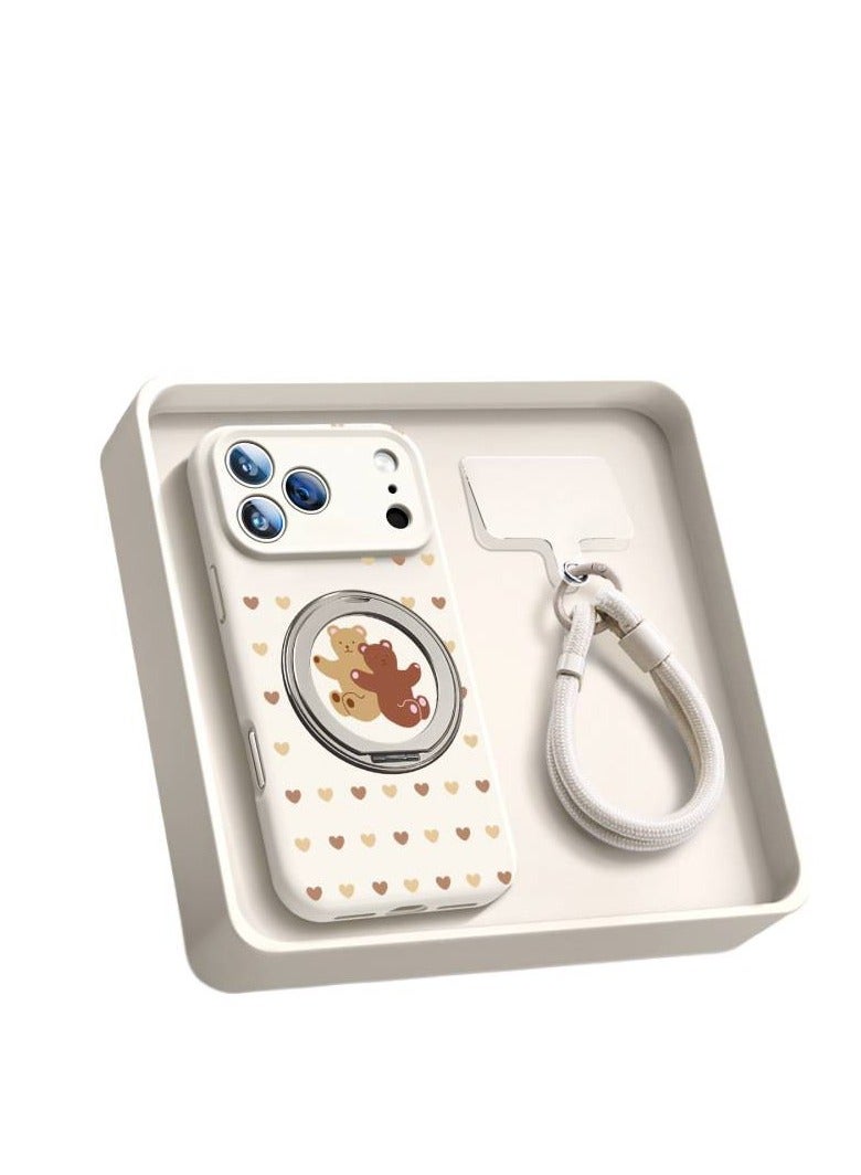 general iPhone 17 Pro Max Full-Coverage Magnetic Stand Case with Dual-Snap Lanyard Drop-Resistant MagSafe Compatible