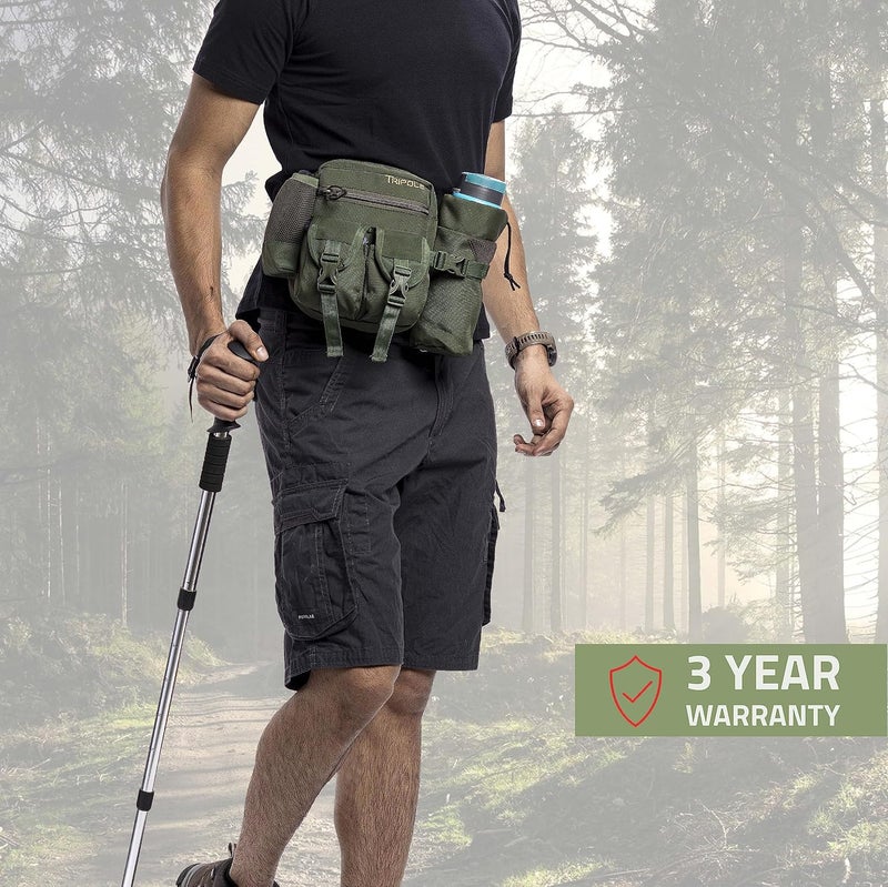 TriPole Waist Pack with Detachable Bottle Holder - Multi-Utility Waist and Sling Bag for Hiking, Cycling, and Backpacking - Image 5