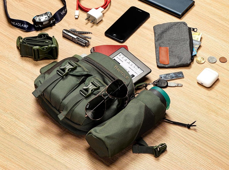 TriPole Waist Pack with Detachable Bottle Holder - Multi-Utility Waist and Sling Bag for Hiking, Cycling, and Backpacking - Image 3