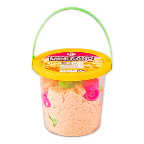RATNA'S Mini Sand 200g Orange Color for Kids with Assorted Moulds - Sand Kit Activity Toys, Soft Sand Clay Toys for Boys & Girls - Image 5