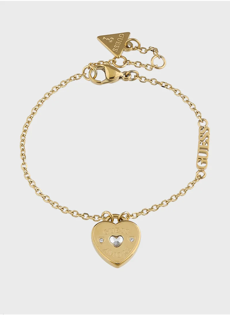 جس Jubb05057Jwygs 14Mm Heart Charm Bracelet