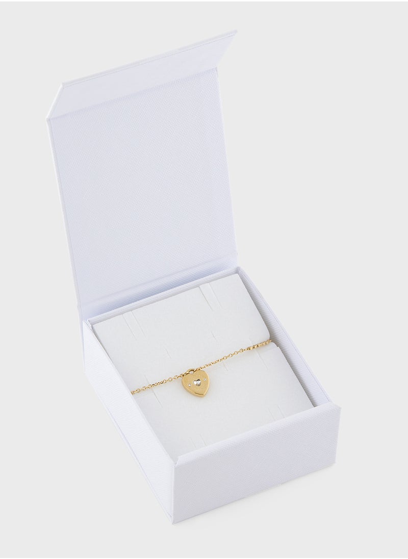 GUESS Jubb05057Jwygs 14Mm Heart Charm Bracelet  - Image 4