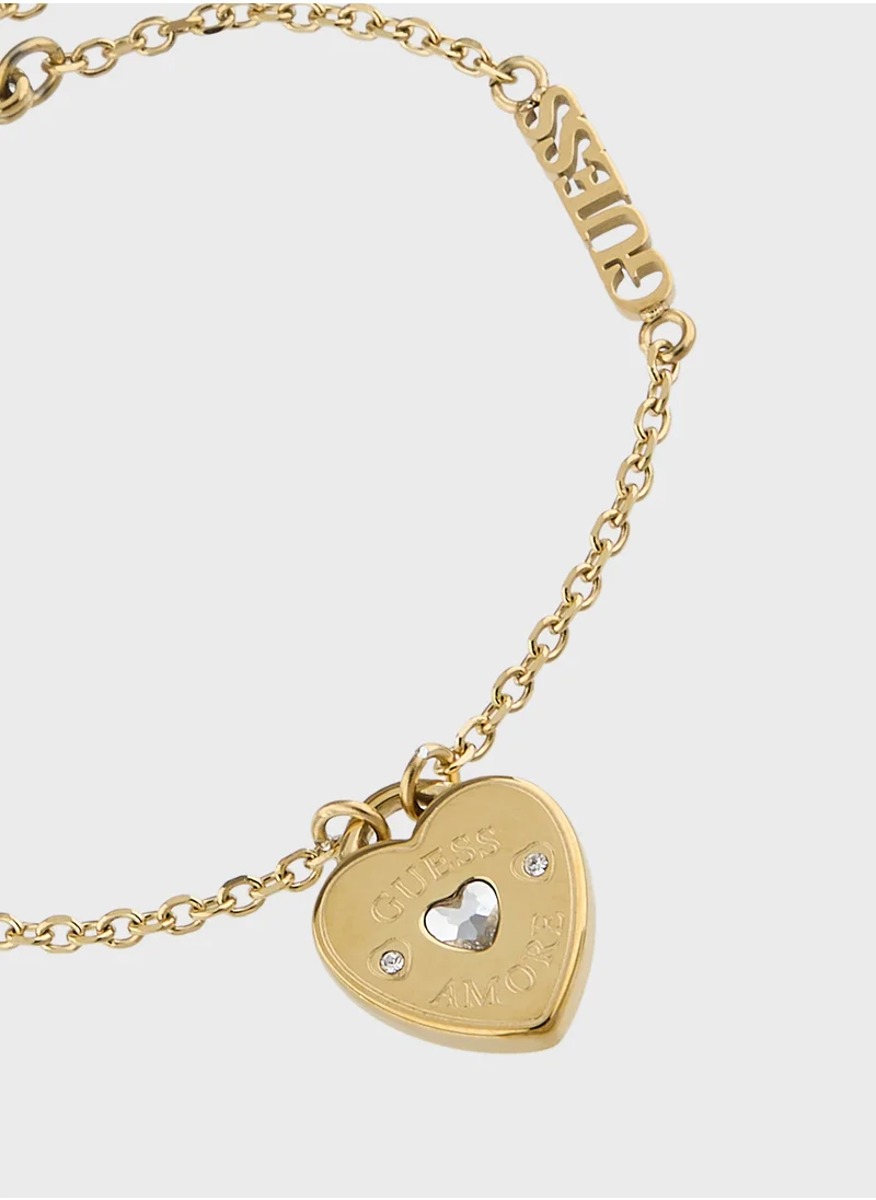 جس Jubb05057Jwygs 14Mm Heart Charm Bracelet