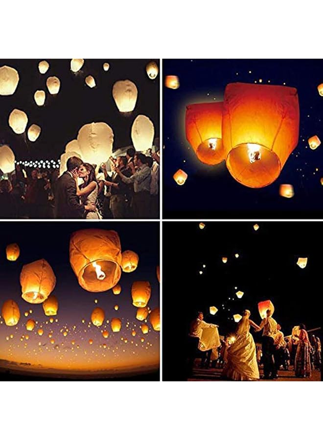 erorex Sky Lanterns China Sky Balloons 9 Pcs White - Image 5
