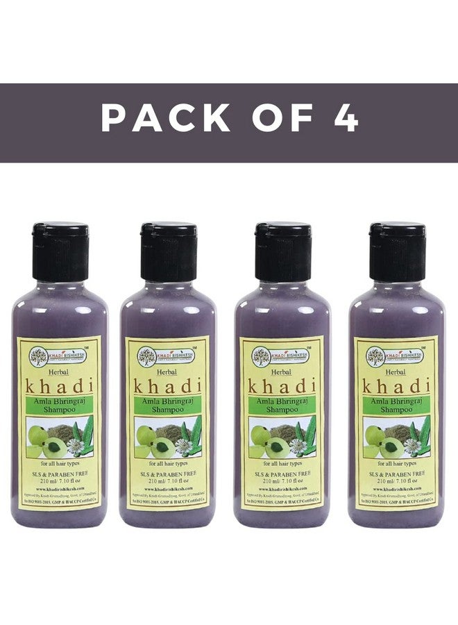 KHADI RISHIKESH Herbal Amla Bhringraj Shampoo - 210Ml ((Pack Of 4 (4X210Ml)) - Image 2