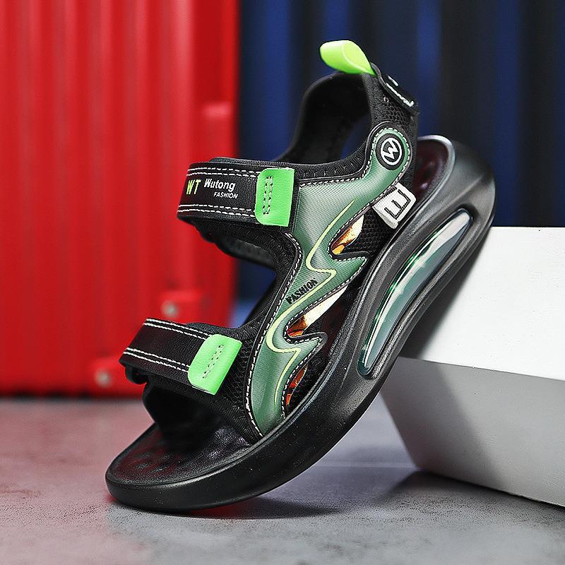 New Summer Boys' Sandals, Children'S Students, Middle And Large Children'S Shoes, Soft-Soled Air-Cushion Beach Shoes, Casual Shoes - Image 4