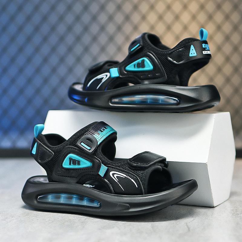 New Summer Boys' Sandals, Children'S Students, Middle And Large Children'S Shoes, Soft-Soled Air-Cushion Beach Shoes, Casual Shoes - Image 1