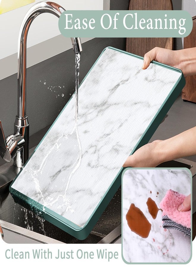 Kimhan Drawer and Shelf Liner for Kitchen Cabinet Non Slip Waterproof Shelf Paper Non Adhesive Refrigerator Liners White Marble Easy Liners for Bathroom Cupboard (White Marble, 12 in X 10 Ft) - Image 5