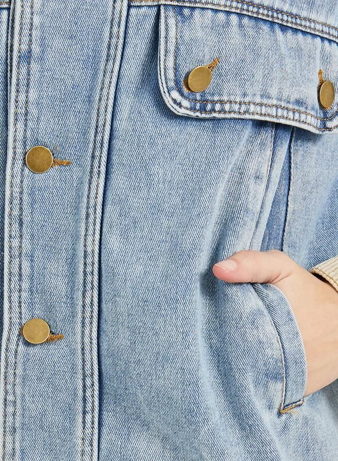 Styli Oversized Longline Denim Jacket