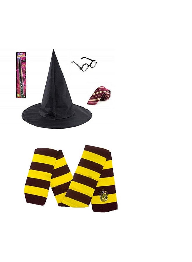 Fancydresswale FancyDressWale Plastic Harry The Magician Complete Fancydress Accessory Kit (Kit With Scarf And No Jewellery), Multicolor  - Image 1