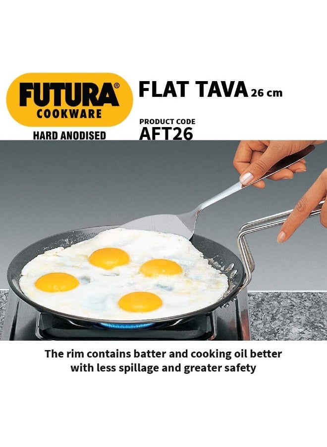 Hawkins Futura Hard Anodised Flat Tawa Aluminium Crepe Maker,Black  - Image 4
