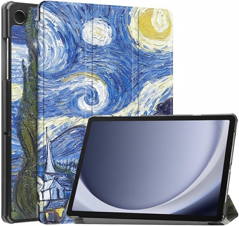 ريكنك حافظة لجهاز Samsung Galaxy Tab A11 / Tab A9 8.7 بوصة 2025/2023، غطاء خلفي صلب ذكي رفيع مع حامل، نقش 03 - Image 1