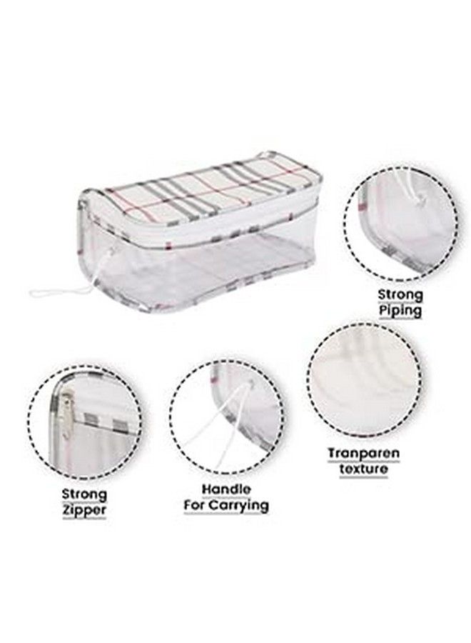 Prink Multipurpose Travelling Vanity Makeup Medicine Accessories Transparent Pouches Combo Of 4 Set Of Pouches  - Image 4
