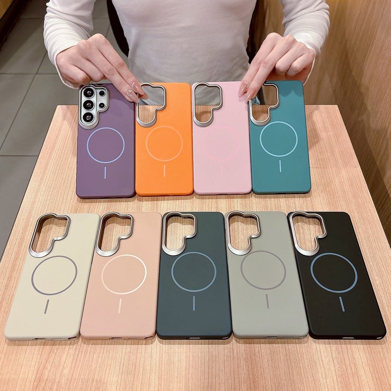 Frosted Magnetic Ultra-Thin Half-Wrap Phone Case for Samsung Galaxy S26 Ultra S25 Plus A56 - Image 5