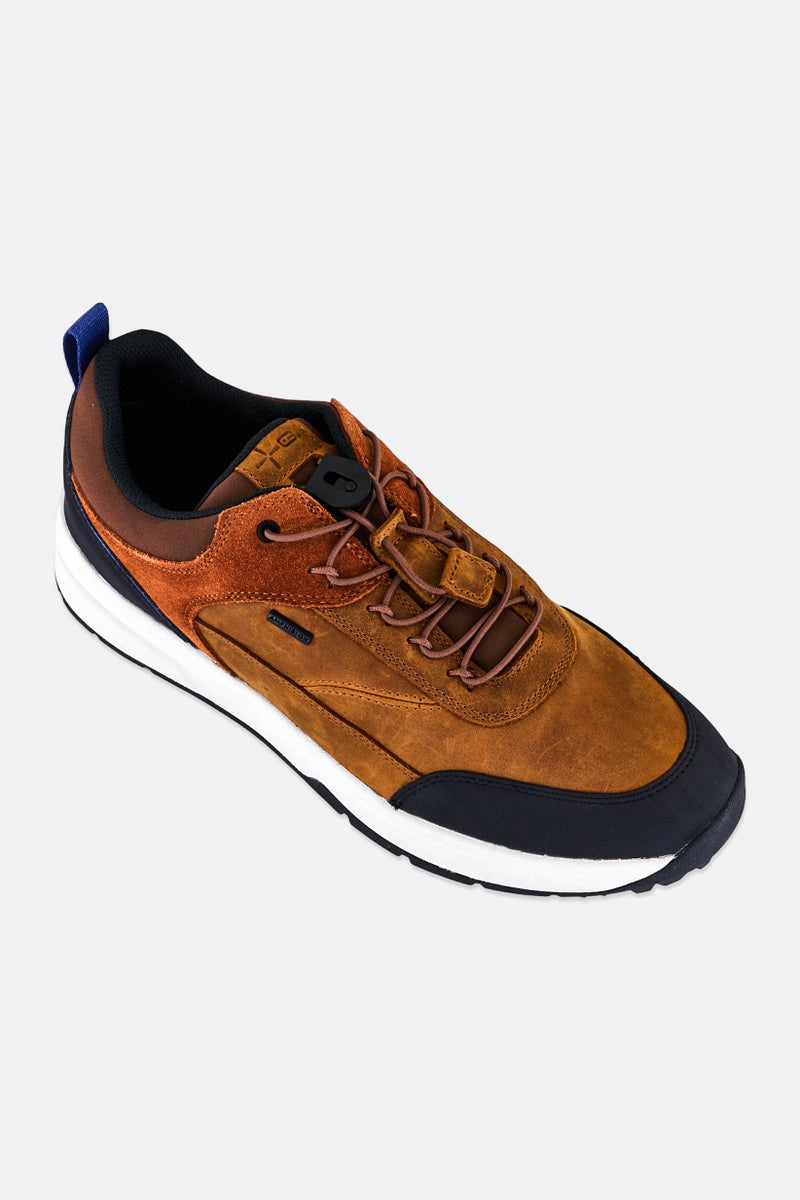 GEOX Men Sterratrail Grip Lace Up Casual Shoes, Dark Brown - Image 1