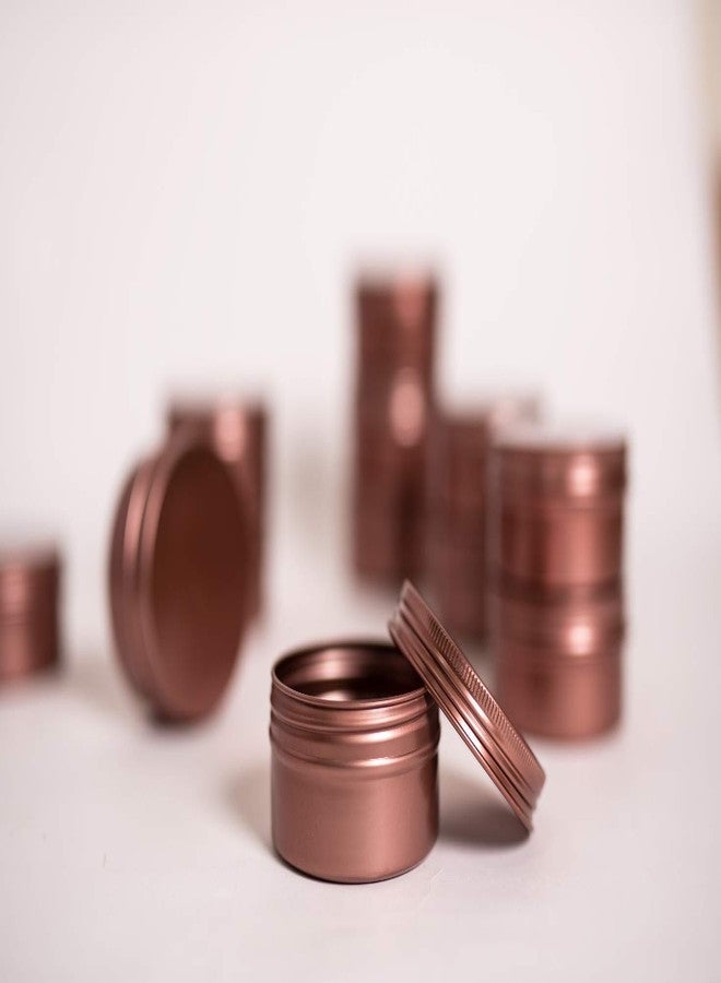 LIYAR 3 Ounce Tins Cans 3 Oz. Tins Containers Round Tins Metal with Lids Aluminum Metal Containers Metal Tins Jars for Balm,Candy,Salve,Candles,Pack of 20(Rosy Brown) - Image 5