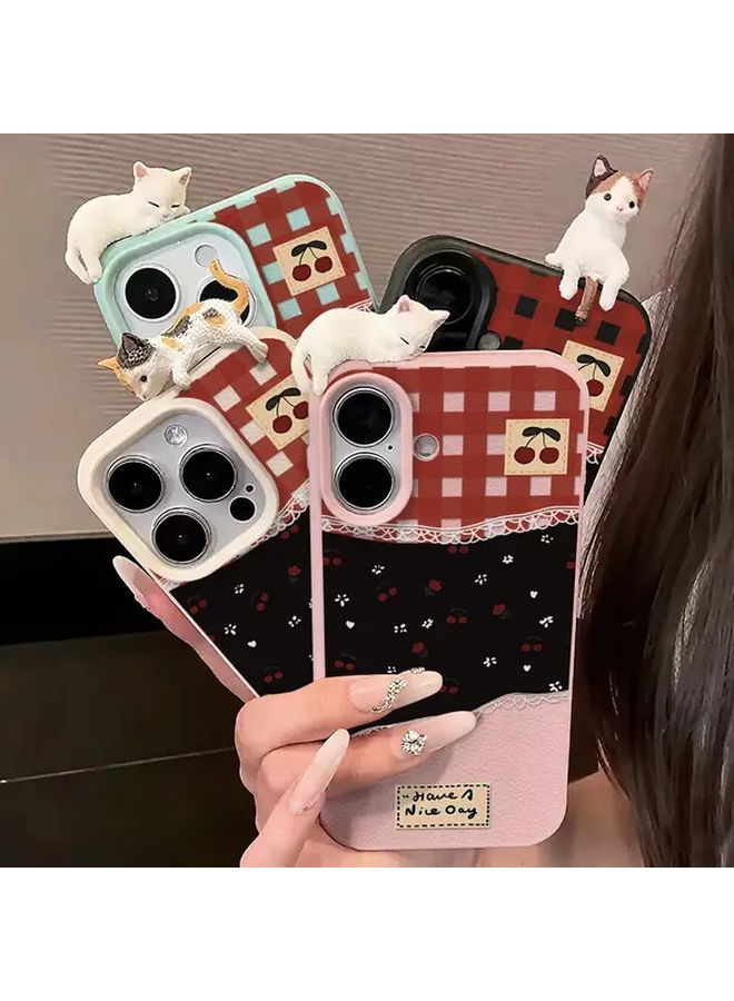Mixed Color 3D Lying Cat Paw Soft Case For iPhone 16 Pro Max Lightweight Playful Cover - Image 1