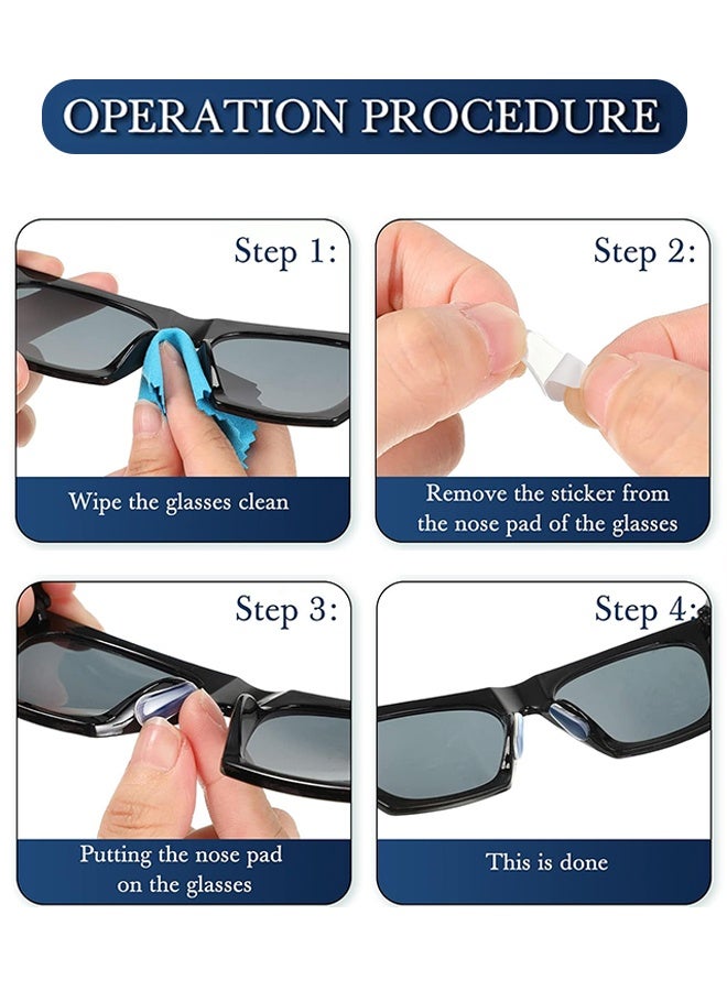 سويت لايف مجموعة من 50 قطعة من مثبتات النظارات، 12 زوجًا من وسادات الأنف اللاصقة المضادة للانزلاق، 4 مقابض أذن دائرية، 4 حاملات خطافات أذن من السيليكون، 4 أطراف صدغ النظارات، كم للإصلاح (أسود) - Image 3