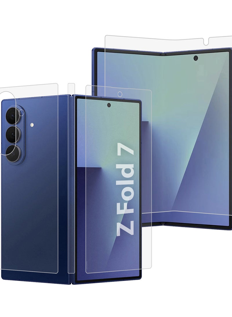 Dual Guard Ceramic Screen Protector For Samsung Galaxy Z Fold 7 – Full Inner And Outer Display PET Protection Clear-1