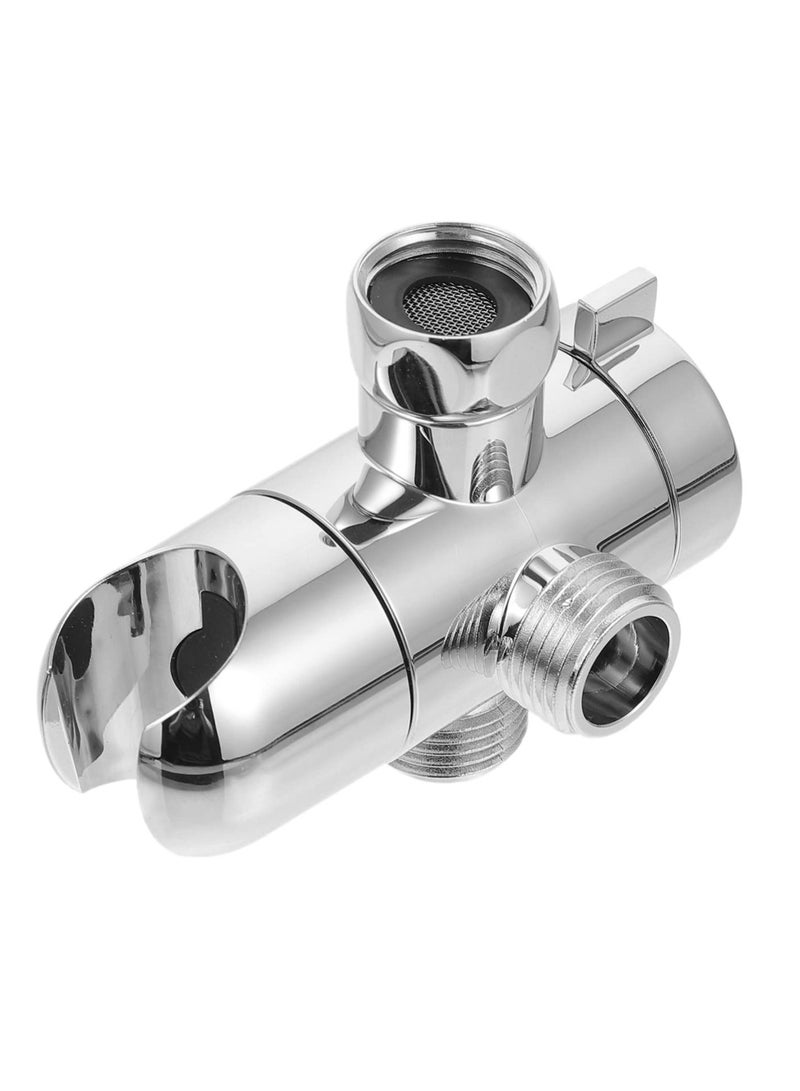 Hose Bracket for Bathroom Accessory, Shower Three-way Way Arm Inch Use Water Mounted Hardware, Three Valves Head Divider, For Rain  Handheld - Image 1