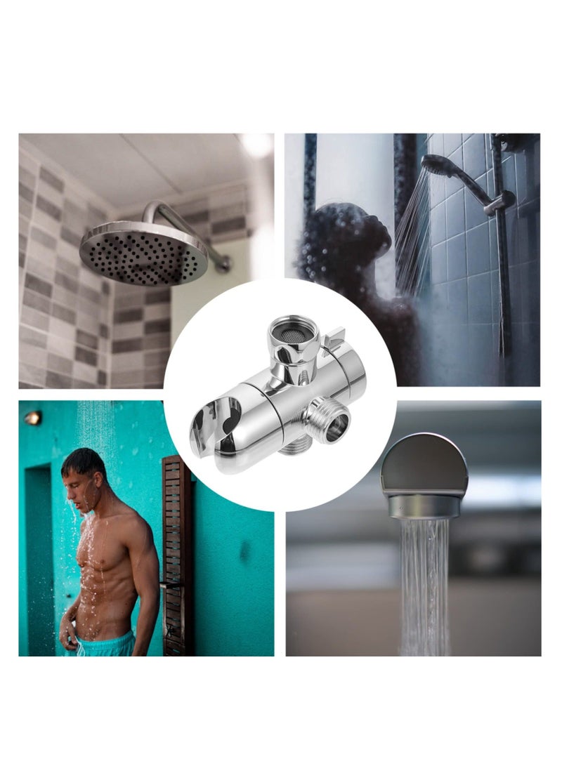 Hose Bracket for Bathroom Accessory, Shower Three-way Way Arm Inch Use Water Mounted Hardware, Three Valves Head Divider, For Rain  Handheld - Image 3