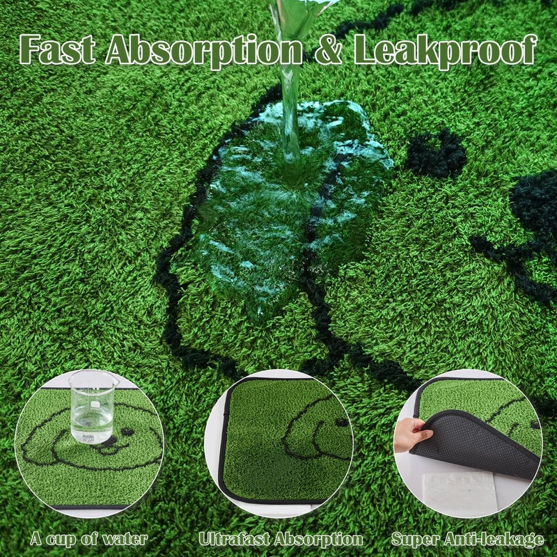 Qeils Reusable Puppy Pads, Washable Pee Pads for Dogs 2 Pack Durable Absorbent Leakproof Dog Training Pads for Home or Travel, Non-Slip Wee Wee Pads Potty Pads 18"x24" - Image 2