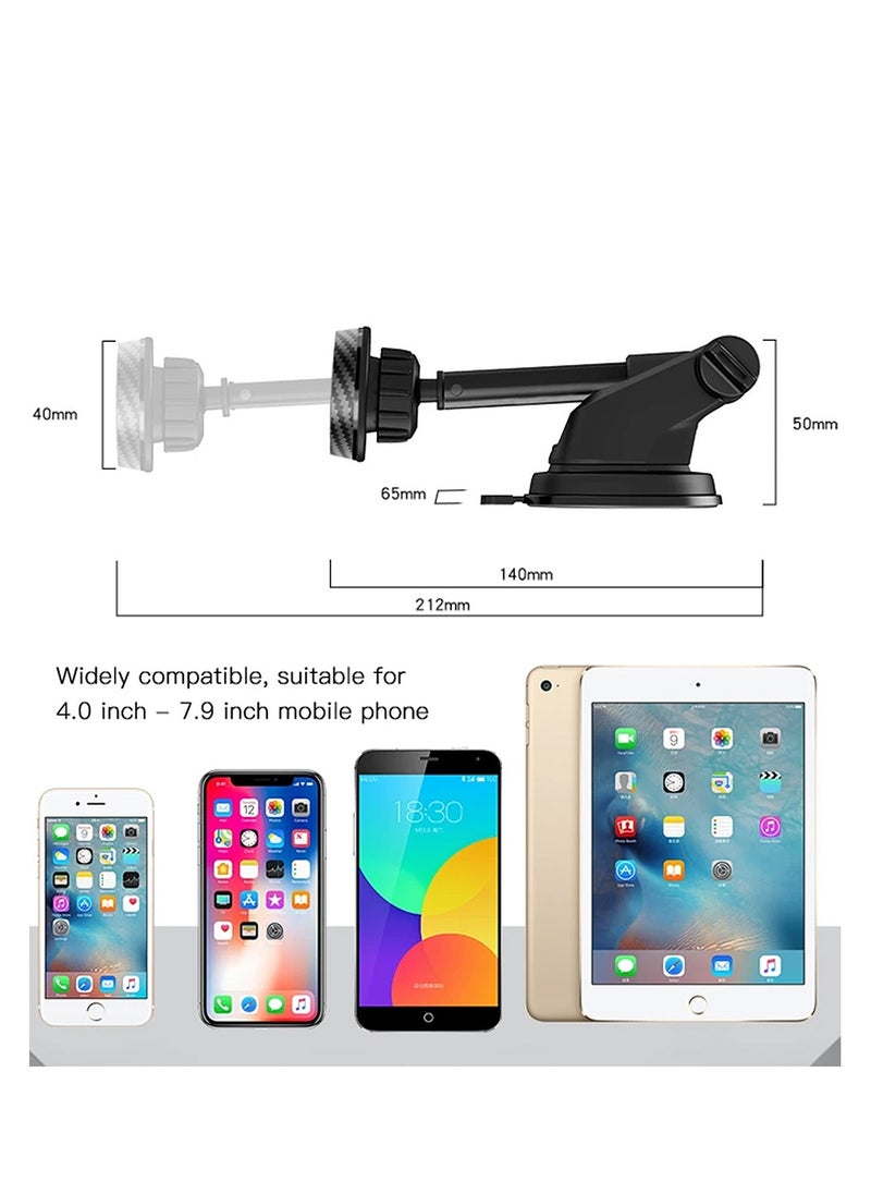 Yesido Car Magnetic Suction Phone Holder with Extendable Arm and 360 Rotation Angle for Dashboard / Windshield / Air Vent Yesido C67 - Black  - Image 4