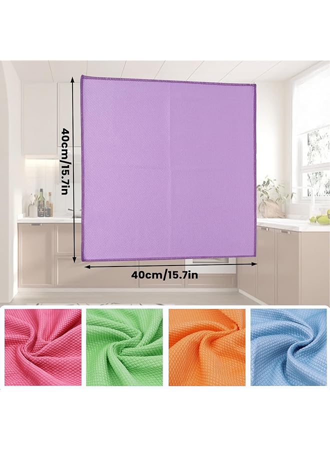 SAGREENY 5 Pack Microfiber Cloths, Microfiber Glass Cleaning Cloth, Streak Free Windows & Mirrors, Lint Free Towels, Car Windows Towel, Microfiber Clean Glass And Window, Mirrors, And Stainless Steel - Image 3