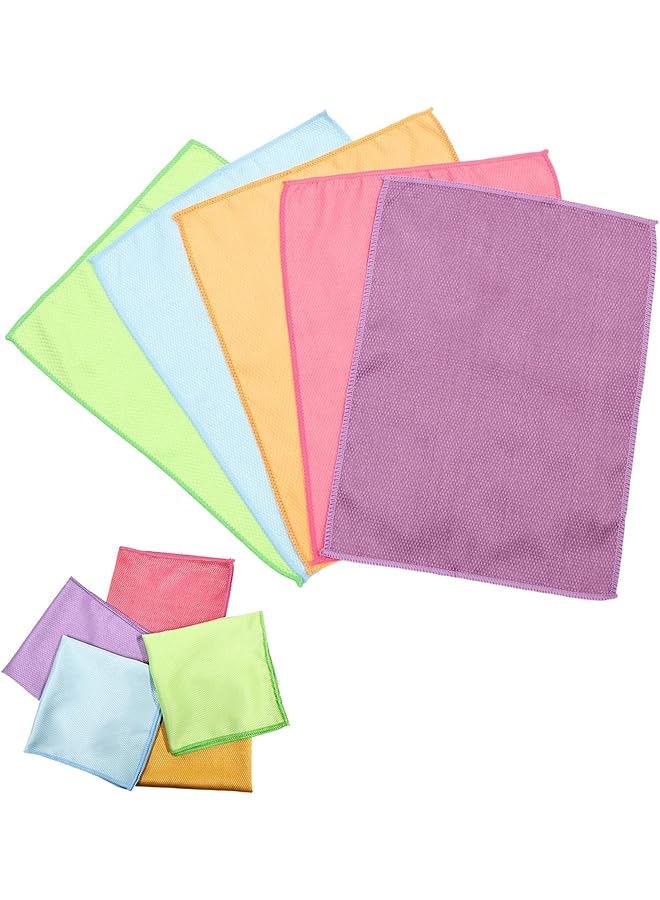SAGREENY 5 Pack Microfiber Cloths, Microfiber Glass Cleaning Cloth, Streak Free Windows & Mirrors, Lint Free Towels, Car Windows Towel, Microfiber Clean Glass And Window, Mirrors, And Stainless Steel - Image 1