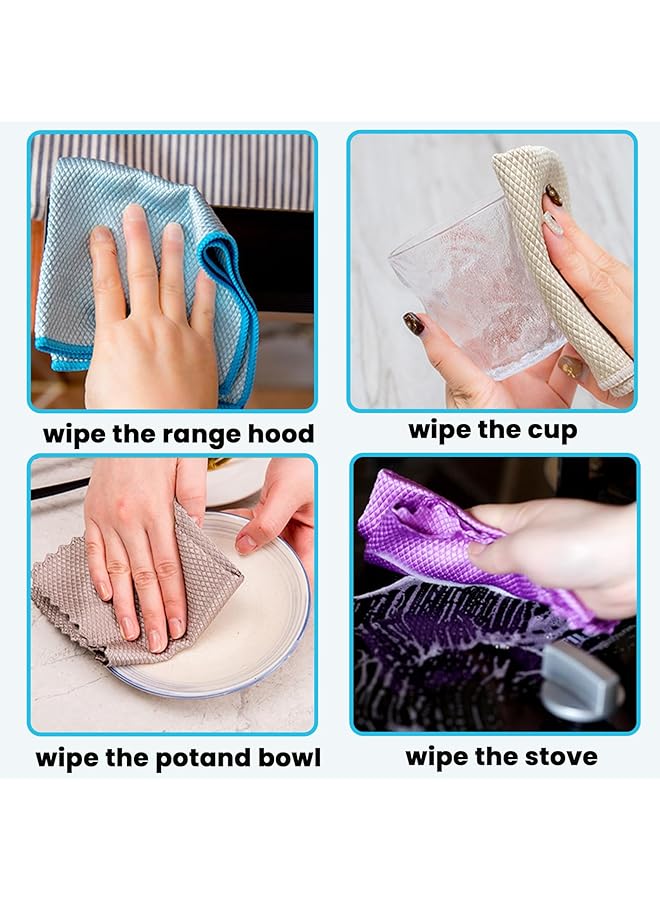 SAGREENY 5 Pack Microfiber Cloths, Microfiber Glass Cleaning Cloth, Streak Free Windows & Mirrors, Lint Free Towels, Car Windows Towel, Microfiber Clean Glass And Window, Mirrors, And Stainless Steel - Image 4