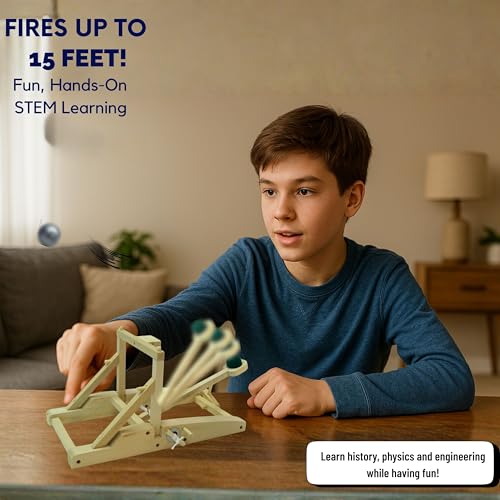 PATHFINDERS STEM Kit – Medieval Catapult kit| Trebuchet Science Kits for Kids Age 8-10 10-14 | stem Kits for Kids Age 12-14 Physics Toys | Kids Engineering kit | Learning Resource - Image 3