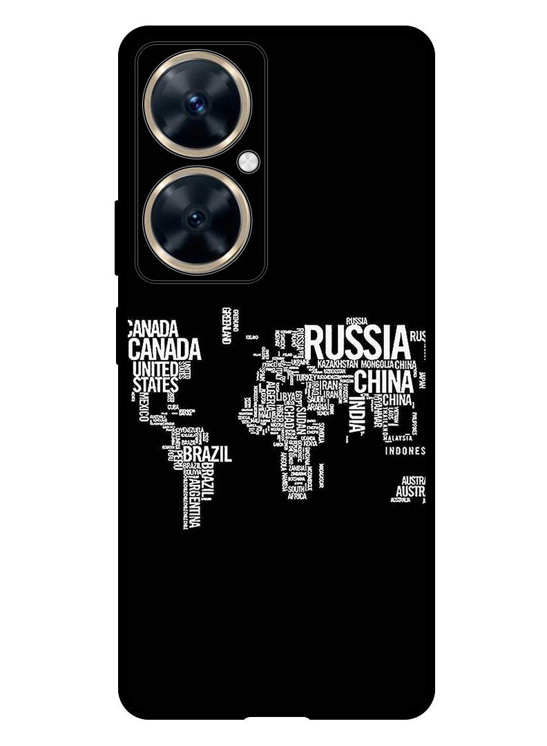 Theodor Protective Case Anti Scratch Shock Proof Bumper Cover For Huawei Nova 11i Written World Map - Image 1