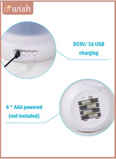 Wish LEDs Night Light 360° Rotating 8 Color Modes Starry Moon,Ocean,Universe,Carousel 4 in 1 Projector Lamp Baby Kids Nursery Lights  - Image 4