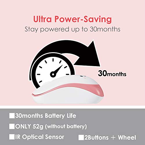 ELECOM 2.4G Wireless, Portable Mobile Smiley-Face Mouse for Right/Left Handed Use, IR LED, 1200 DPI 2.5 Years Long Battery Life, Recommended Silent Click (M-IR07DRSPN) - Image 4