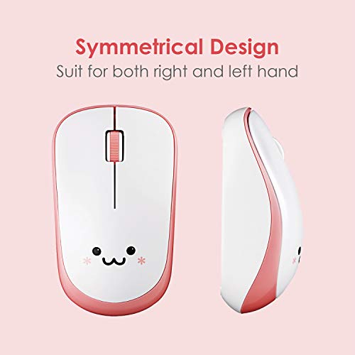 ELECOM 2.4G Wireless, Portable Mobile Smiley-Face Mouse for Right/Left Handed Use, IR LED, 1200 DPI 2.5 Years Long Battery Life, Recommended Silent Click (M-IR07DRSPN) - Image 5