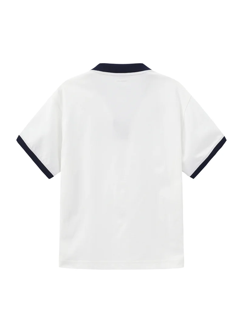 Balabala Kids Unisex Lapel short-sleeved T-shirt