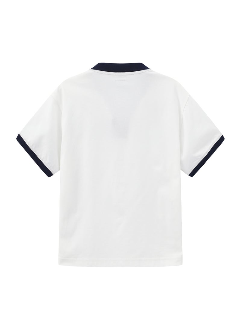Balabala Kids Unisex Lapel short-sleeved T-shirt - Image 2