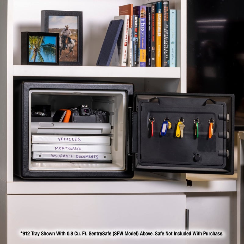 سينتري سيف ملحق رف Sentrysafe لخزائن Sfw082 وSfw123 المقاومة للحريق والماء، ملحق صينية آمنة بيضاء متعددة المواضع لخزائن 0.8 و1.2 قدم مكعب 912 - Image 2