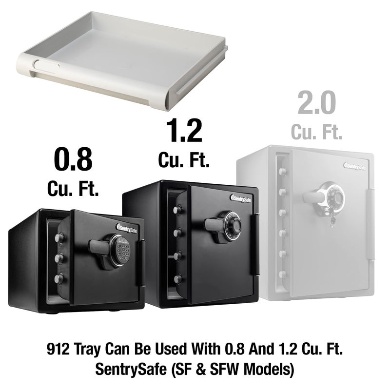 سينتري سيف ملحق رف Sentrysafe لخزائن Sfw082 وSfw123 المقاومة للحريق والماء، ملحق صينية آمنة بيضاء متعددة المواضع لخزائن 0.8 و1.2 قدم مكعب 912 - Image 5