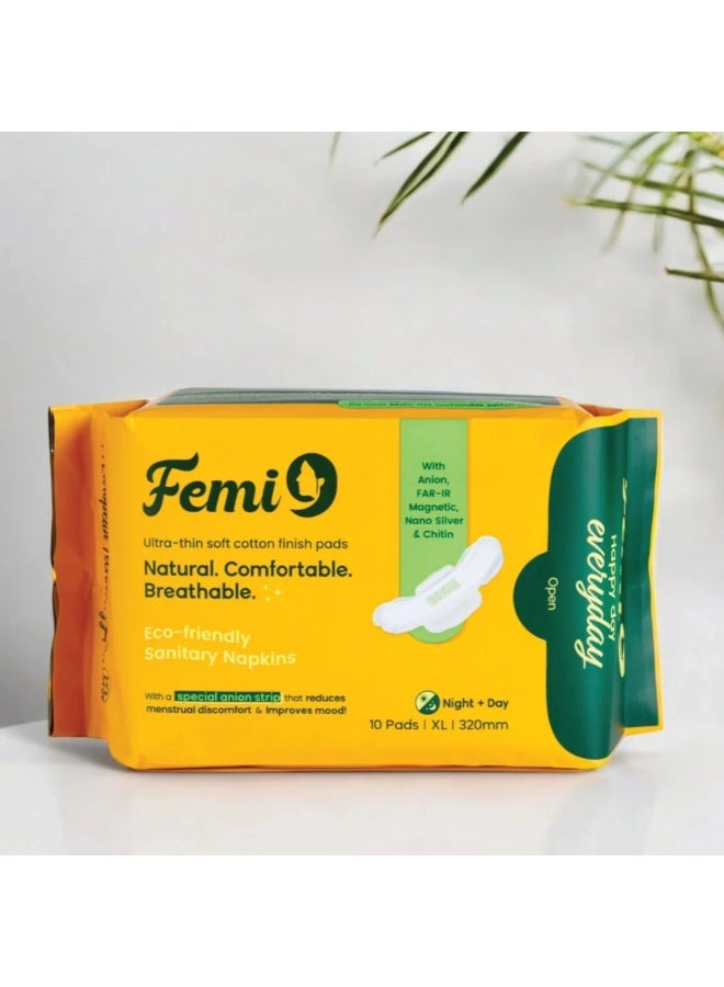 Femi9 UAE فوط فيمي9 فائقة النحافة 9 طبقات (320 مم-XL) | (10 فوط/عبوة) - Image 1