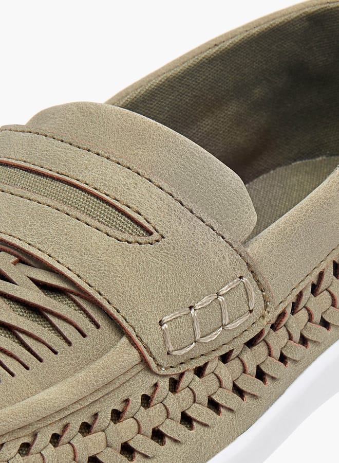 Mister Duchini Boys Weave Textured Slip-On Loafers Ramadan Collection - Image 4