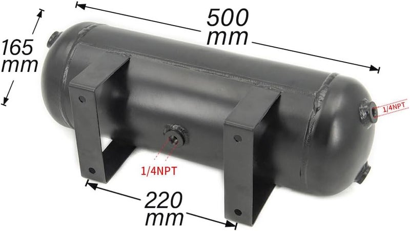 ZHSYMX 3 Gallon (12 Liter) Compressed Air Storage Tank for Air Ride Suspension - Image 2