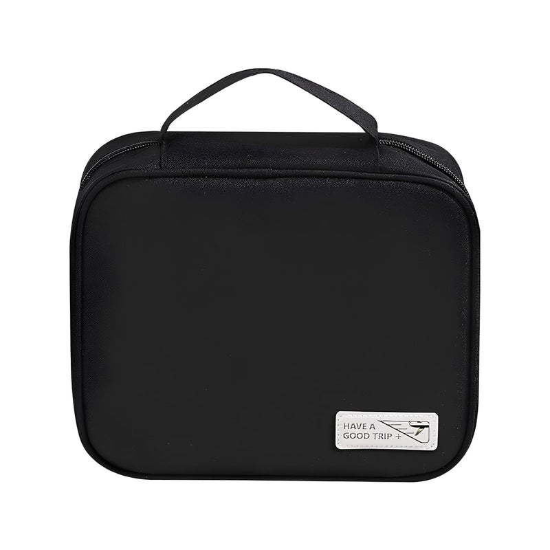 CLUSPEX Cosmetic Organizer Bag Makeup Pouch for Home and Travel Makeup Organiser for Brushes Toiletries Cosmetics for Women Black - Image 1