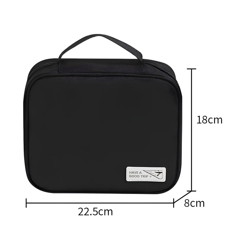 CLUSPEX Cosmetic Organizer Bag Makeup Pouch for Home and Travel Makeup Organiser for Brushes Toiletries Cosmetics for Women Black - Image 2
