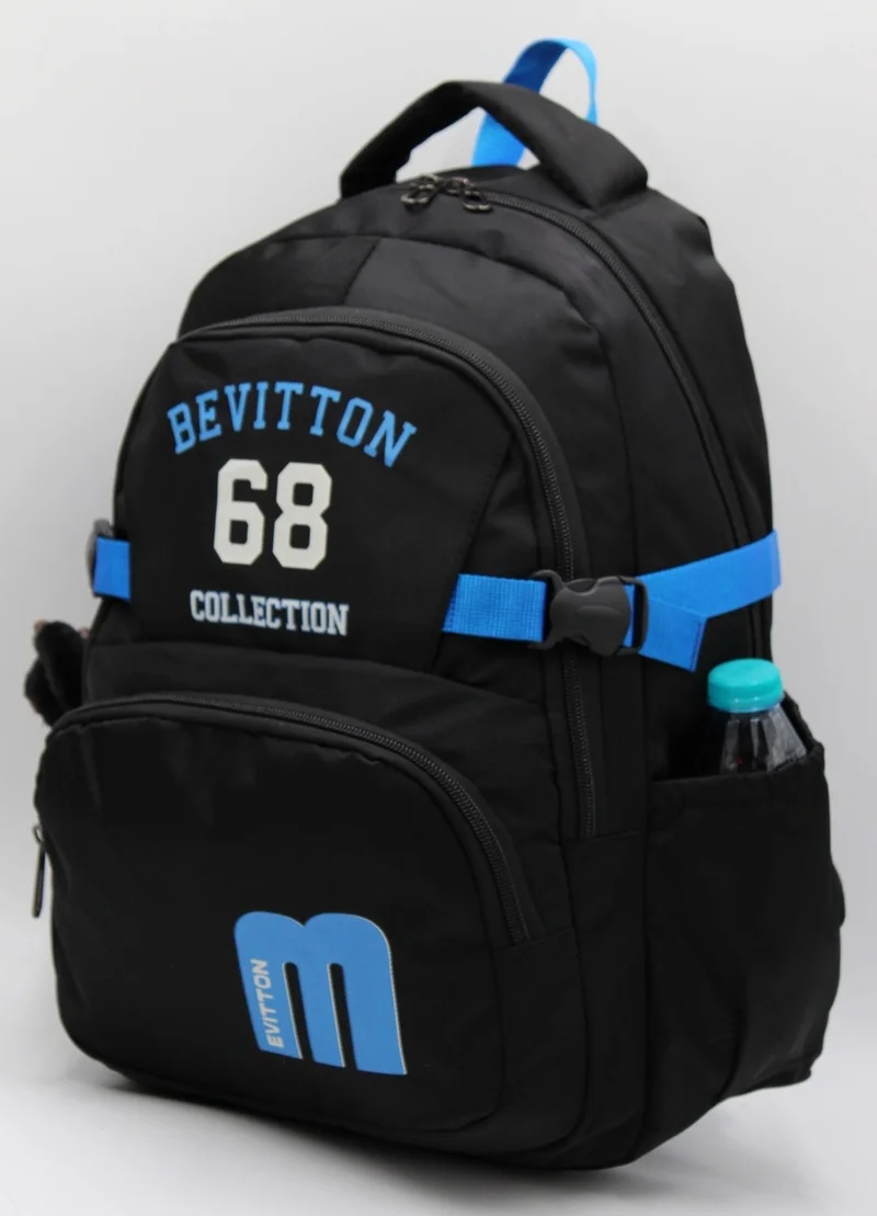 Mixx Store Special Water Repellent Fabric Unisex Black-Blue School Backpack 34500