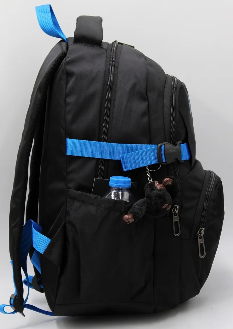 Mixx Store Special Water Repellent Fabric Unisex Black-Blue School Backpack 34500