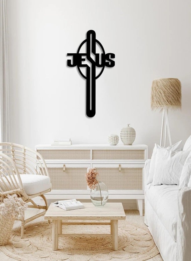BLIND SHOP Jesus Metal Wall Art | Jesus Cross Wall Hanging | Religious Metal Wall Sculpture | Christian Home Decor | Faith-Inspired Metal Art Work. (45X35X1.5 CM) - Image 5